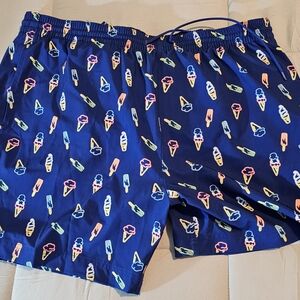 Ice Cream Print Men's Swim Shorts